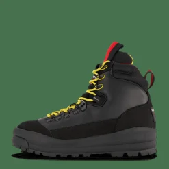 Polo Ralph Lauren Polo Sport Hiker Leather Boot Black / Yellow / Red Svart Best