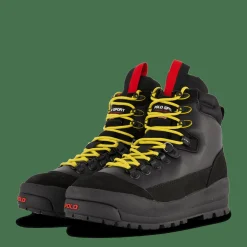 Polo Ralph Lauren Polo Sport Hiker Leather Boot Black / Yellow / Red Svart Best