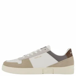 Replay Polys Court 3 Sneaker White Beige New