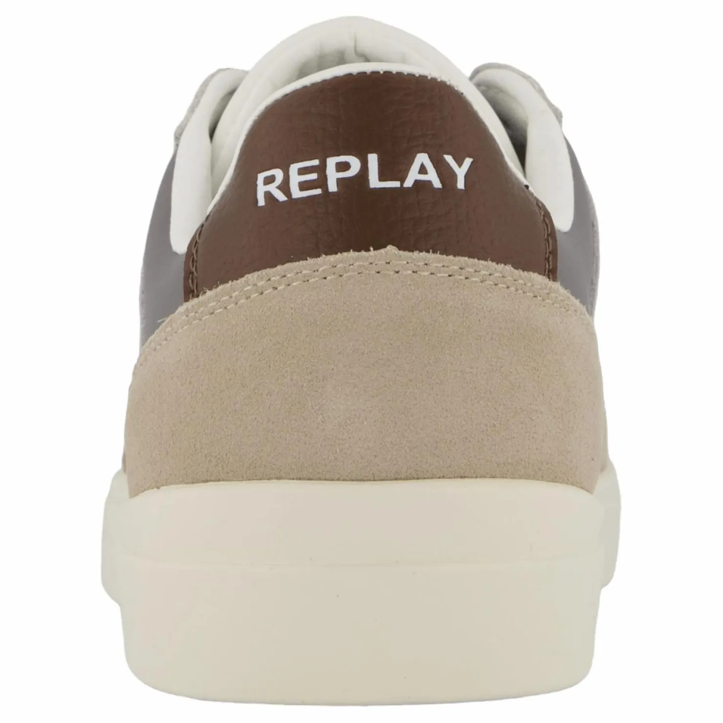 Replay Polys Court 3 Sneaker White Beige New