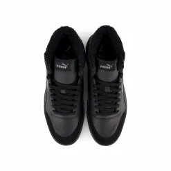 Puma Shuffle Mid Fur Black- Black-steel Gr Svart New