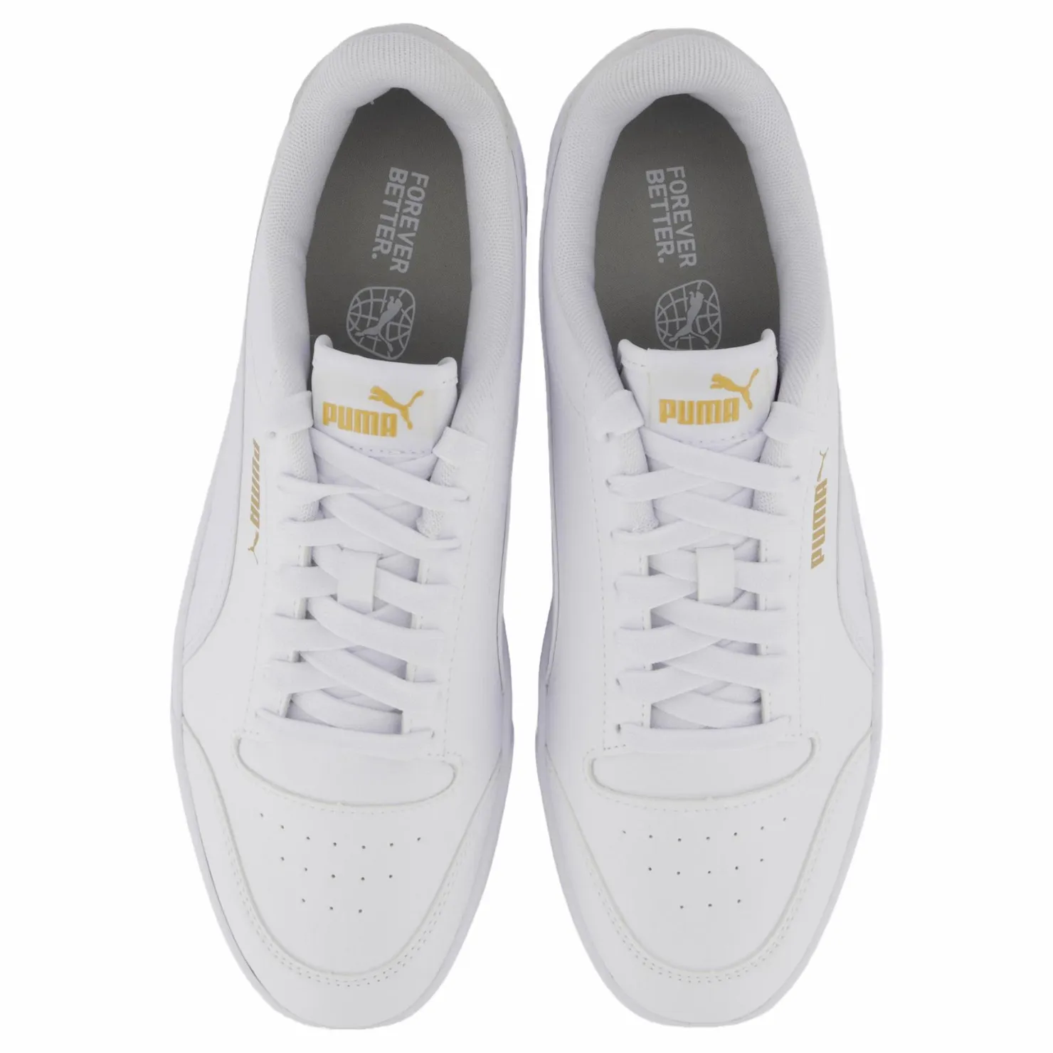 Puma Shuffle White-white-teamgold Guld och Vit
