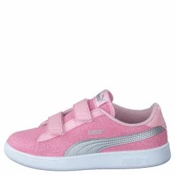 Puma Smash V2 Glitz Glam V Ps Almond Blossom- Silver Rosa New