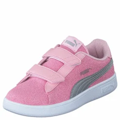 Puma Smash V2 Glitz Glam V Ps Almond Blossom- Silver Rosa New