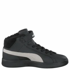 Puma Smash V2 Mid L Fur Ps Black-whisper White Svart New
