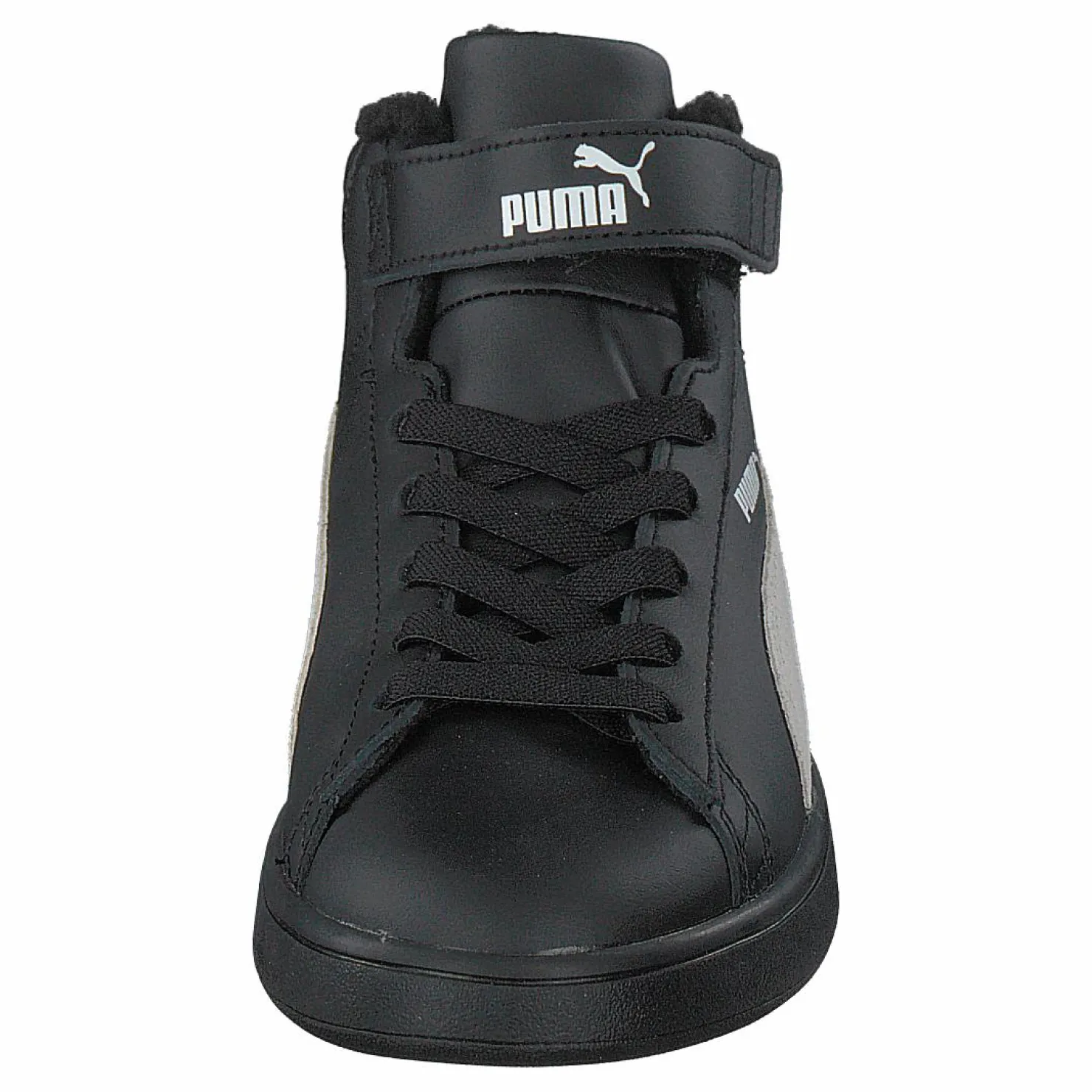 Puma Smash V2 Mid L Fur Ps Black-whisper White Svart New