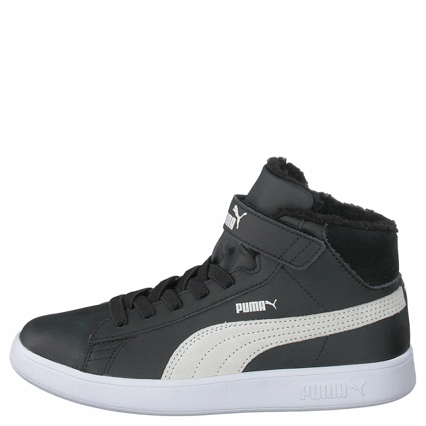Puma Smash V2 Mid L Fur V Ps Black- White Svart Best