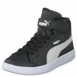 Puma Smash V2 Mid L Fur V Ps Black- White Svart Best