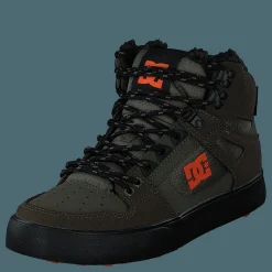 DC Shoes Pure High-top Wc Wnt Dusty Olive/orange Grön Sale