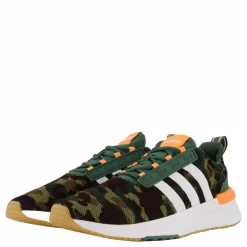 adidas Racer TR21 Cloudfoam Lifestyle Running Shoes Green Oxide / Cloud White / Screaming Orange Svart New