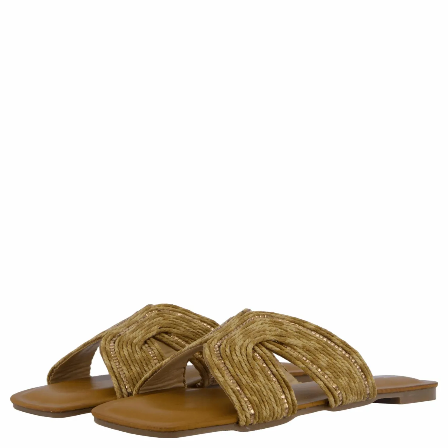 Philip Hog Raffia Beige Brun och Guld Online