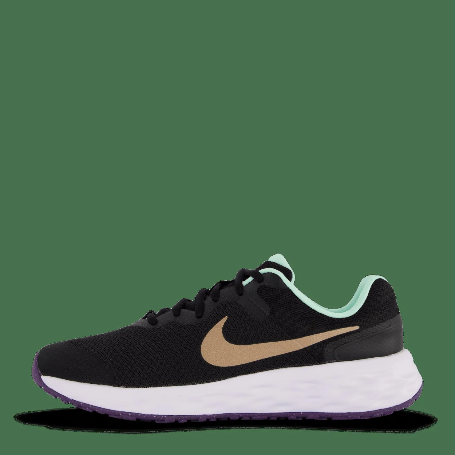 Nike Revolution 6 GS Big kids Black/mtlc Red Bronze-mint Foa Svart Online