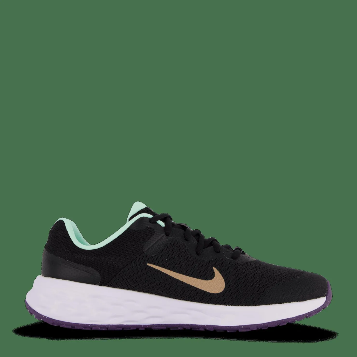 Nike Revolution 6 GS Big kids Black/mtlc Red Bronze-mint Foa Svart Online