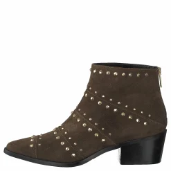 A Pair Rivet Flat Boot Softy Olivia, Rivets Oro Brun Hot