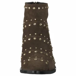 A Pair Rivet Flat Boot Softy Olivia, Rivets Oro Brun Hot