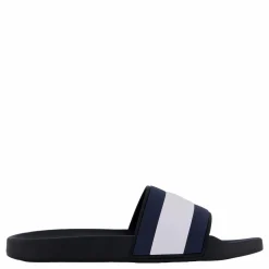 Tommy Hilfiger Rubber Th Flag Pool Slide Black Blå Discount