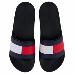 Tommy Hilfiger Rubber Th Flag Pool Slide Black Blå Discount