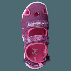 Leaf Runn Dk Pink Rosa och Lila Sale