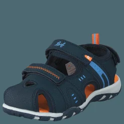 Leaf Runn Navy/orange Blå Discount