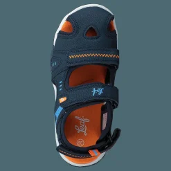 Leaf Runn Navy/orange Blå Discount