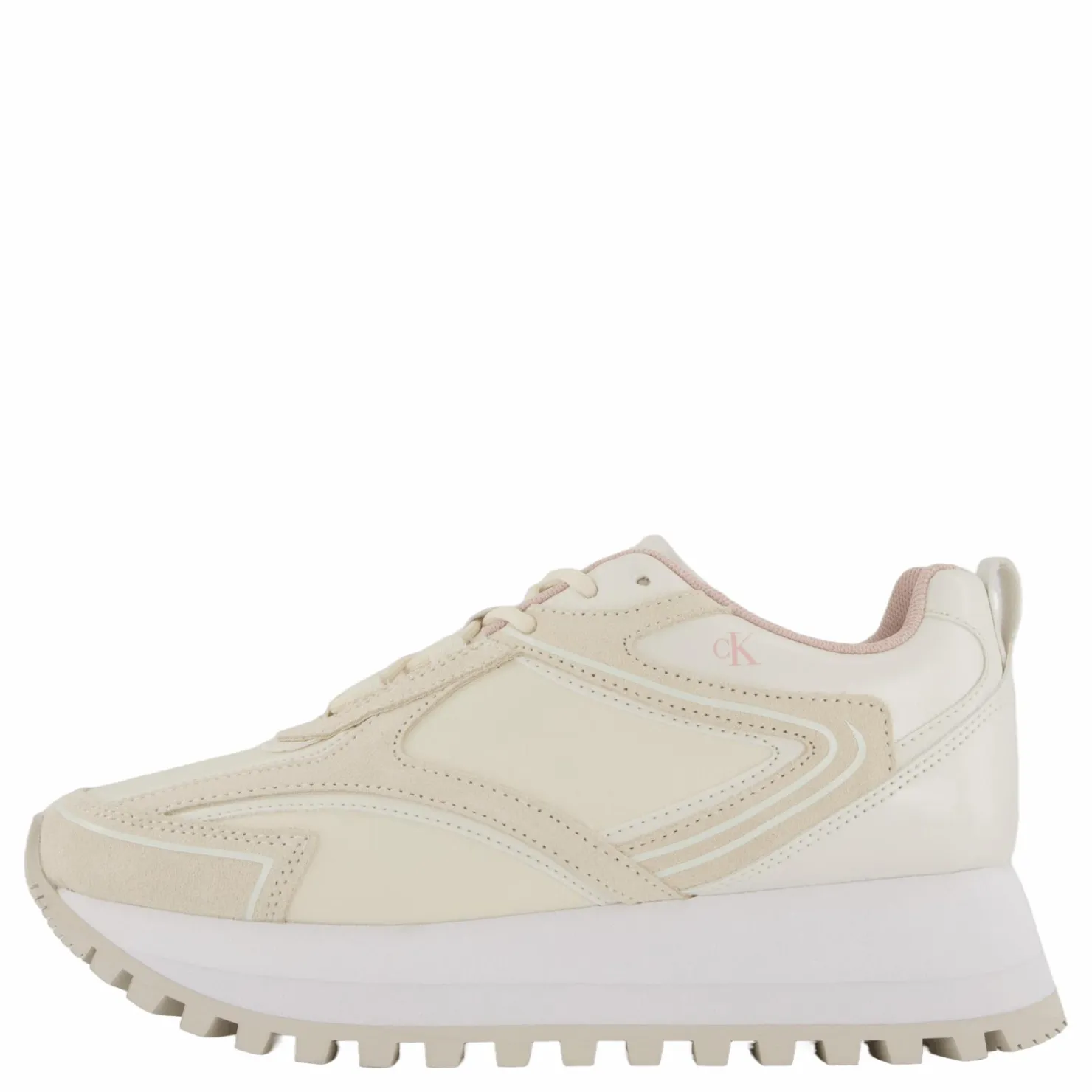Calvin Klein Runner Laceup Authentic Creamy White/peach Whip Beige Discount