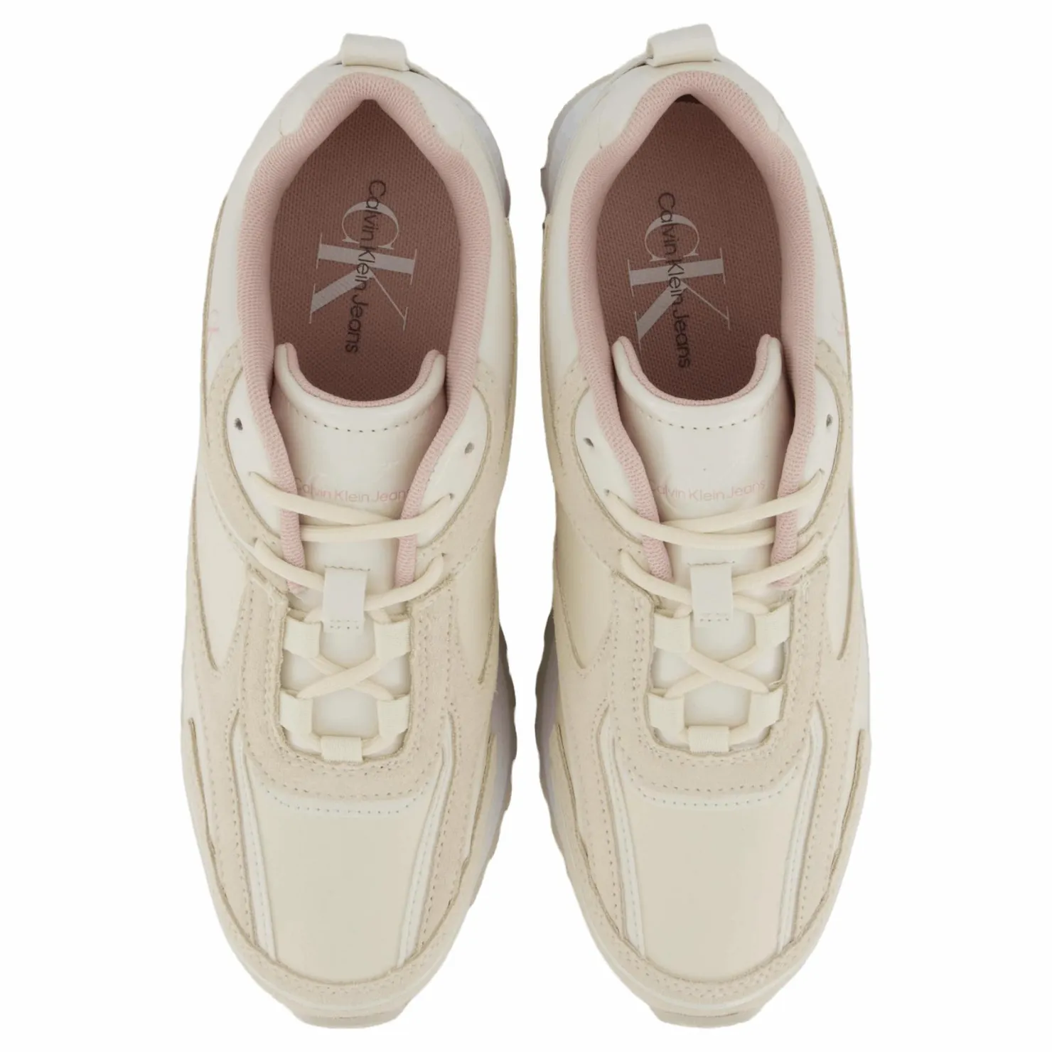 Calvin Klein Runner Laceup Authentic Creamy White/peach Whip Beige Discount