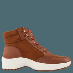 Lauren Ralph Lauren Rylee Suede & Leather High-Top Sneaker Whiskey/Deep Saddle Tan Brun Sale