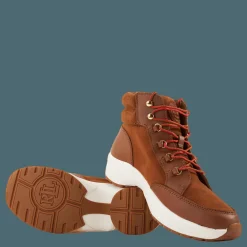 Lauren Ralph Lauren Rylee Suede & Leather High-Top Sneaker Whiskey/Deep Saddle Tan Brun Sale