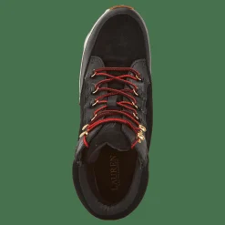 Lauren Ralph Lauren Rylee Suede & Leather High-Top Sneaker Black/Black Svart Discount