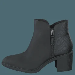 Clarks Scene Zip Black Combi Svart New