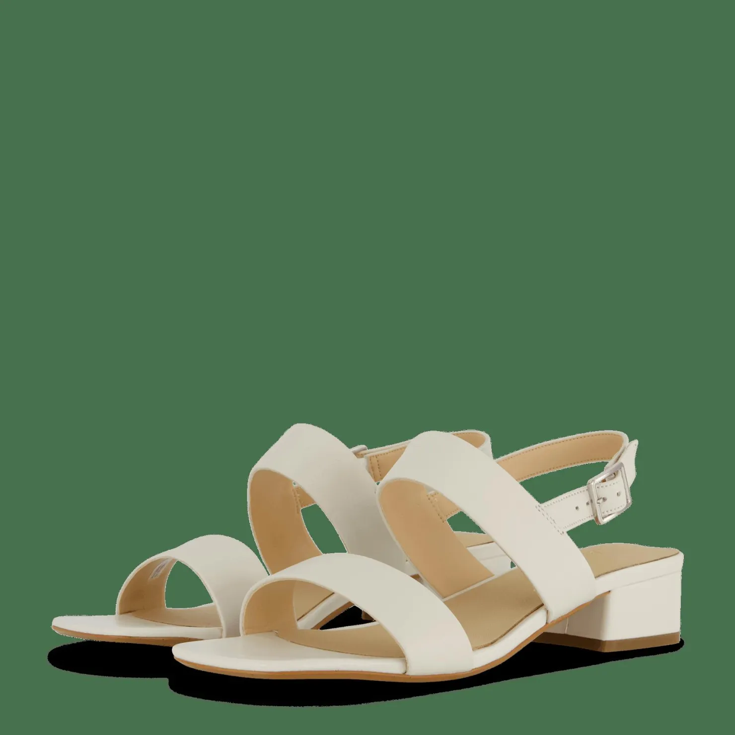 Clarks Seren25 Strap White Leather Vit Sale