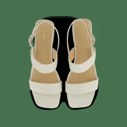 Clarks Seren25 Strap White Leather Vit Sale