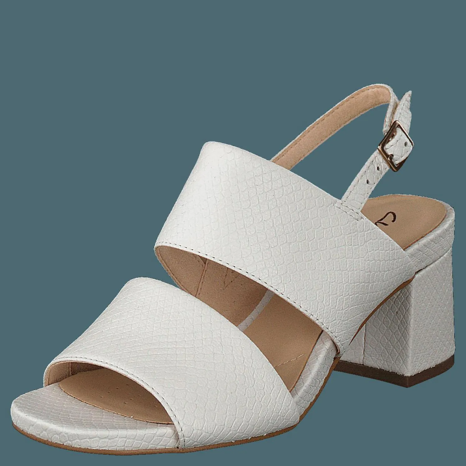 Clarks Sheer55 Sling White Snake Vit Discount