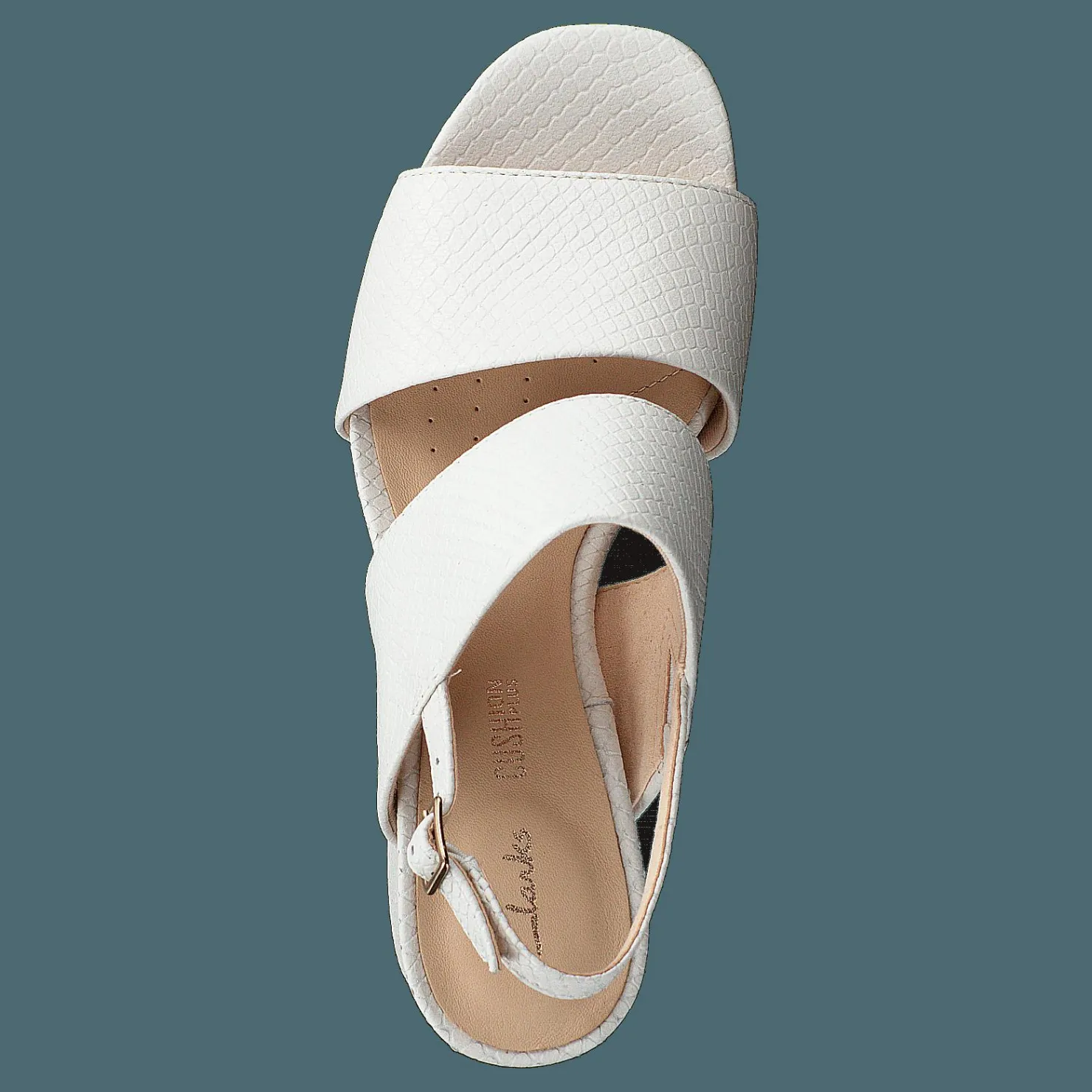 Clarks Sheer55 Sling White Snake Vit Discount