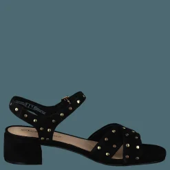 Clarks Sheer35 Strap Black Suede Studded Svart Clearance