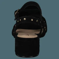 Clarks Sheer35 Strap Black Suede Studded Svart Clearance