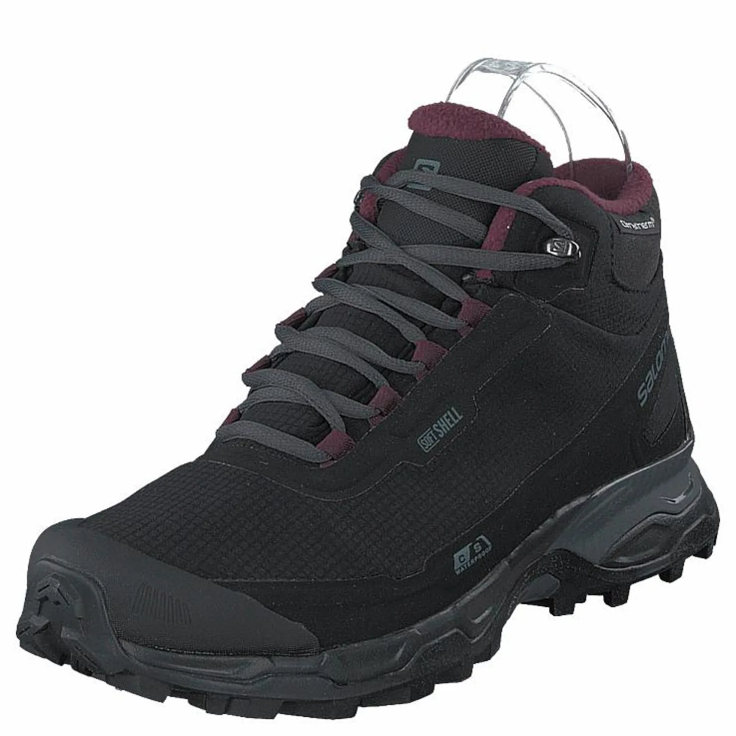 Salomon Shelter Spikes Cs Wp W Black/ebony/wine Tasting Svart Online