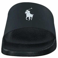 Polo Ralph Lauren Signature Pony Slide Black / White PP Svart Clearance