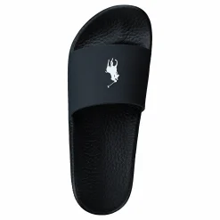Polo Ralph Lauren Signature Pony Slide Black / White PP Svart Clearance