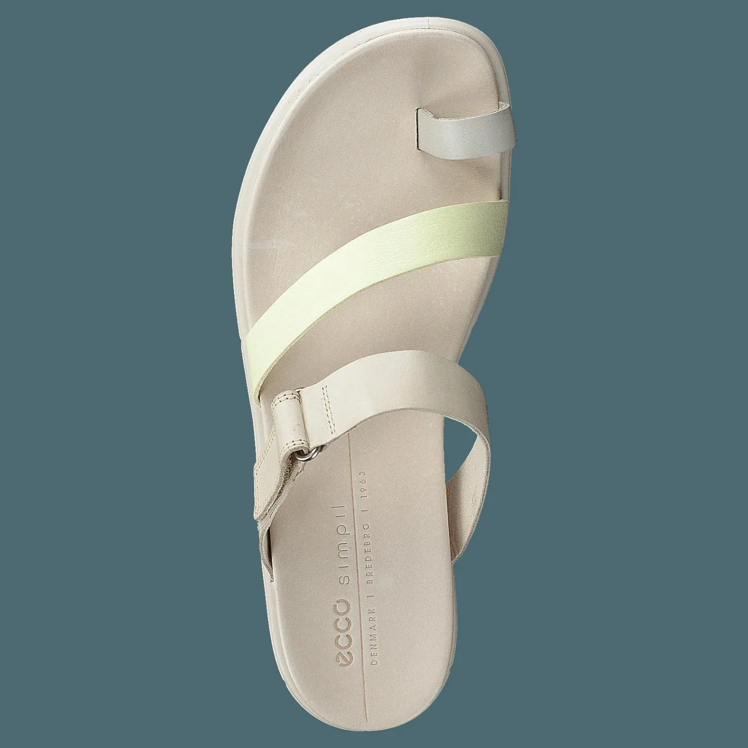 ECCO Simpil Sandal Gravel/sherbet/limestone Beige New