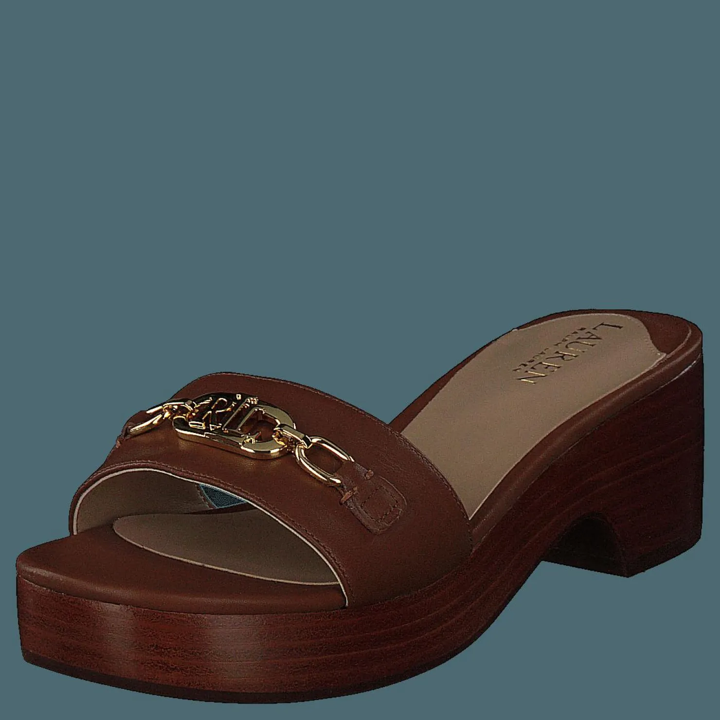 Lauren Ralph Lauren Soft Nappa-roxanne-sn-fsa Deep Saddle Tan Brun Hot