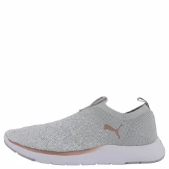 Puma Softride Remi Slip-on Knit Wn  Ash Gray- White-rose Gold Grå Online