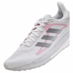 adidas SolarGlide Shoes Cloud White / Silver Metallic / Fresh Candy Vit Outlet