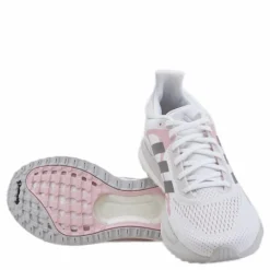 adidas SolarGlide Shoes Cloud White / Silver Metallic / Fresh Candy Vit Outlet