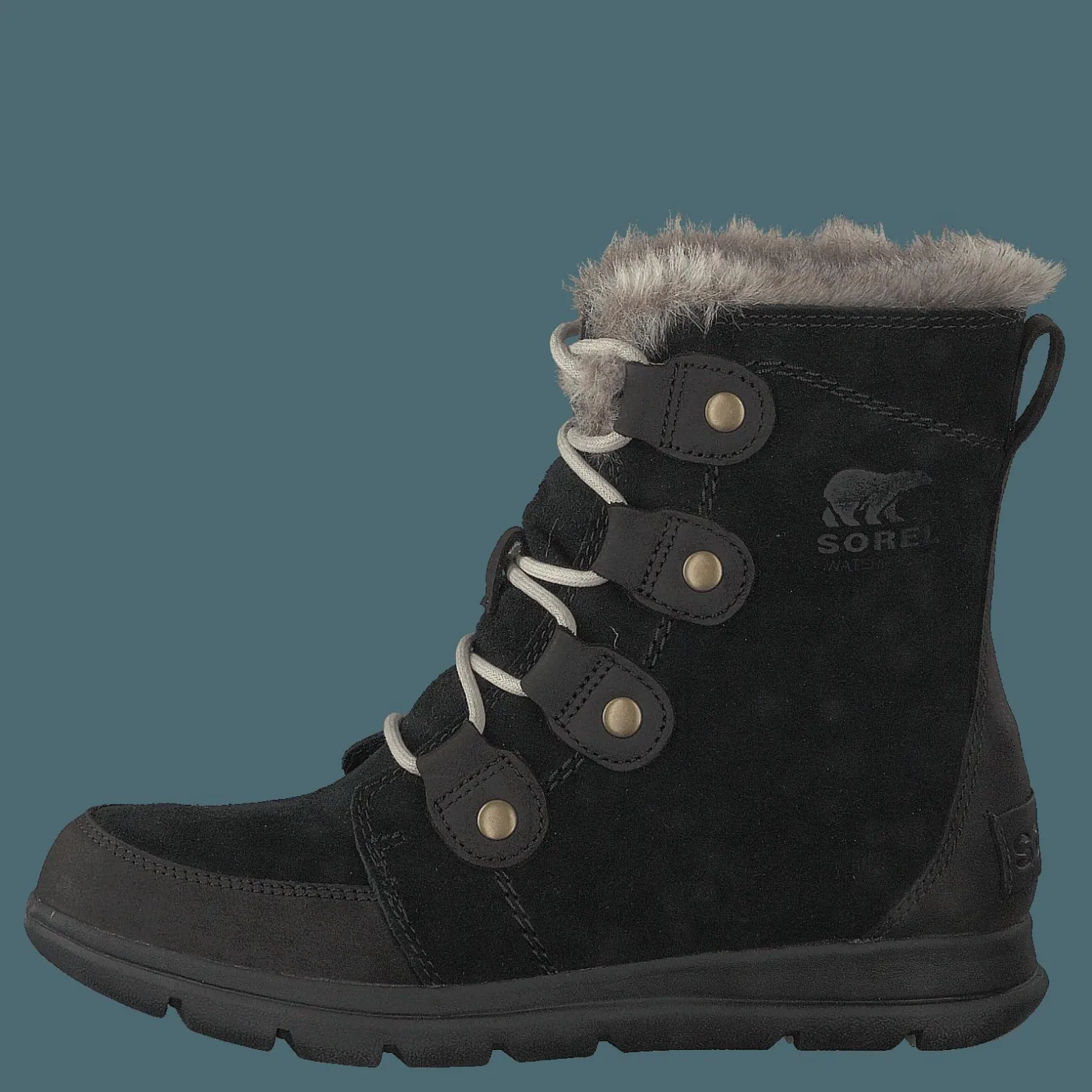 Sorel Explorer Joan 010, Black, Dark Stone Svart Discount