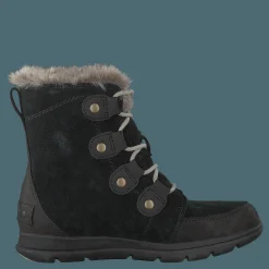 Sorel Explorer Joan 010, Black, Dark Stone Svart Discount