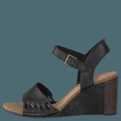 Clarks Spiced Poppy Black Leather Svart Clearance