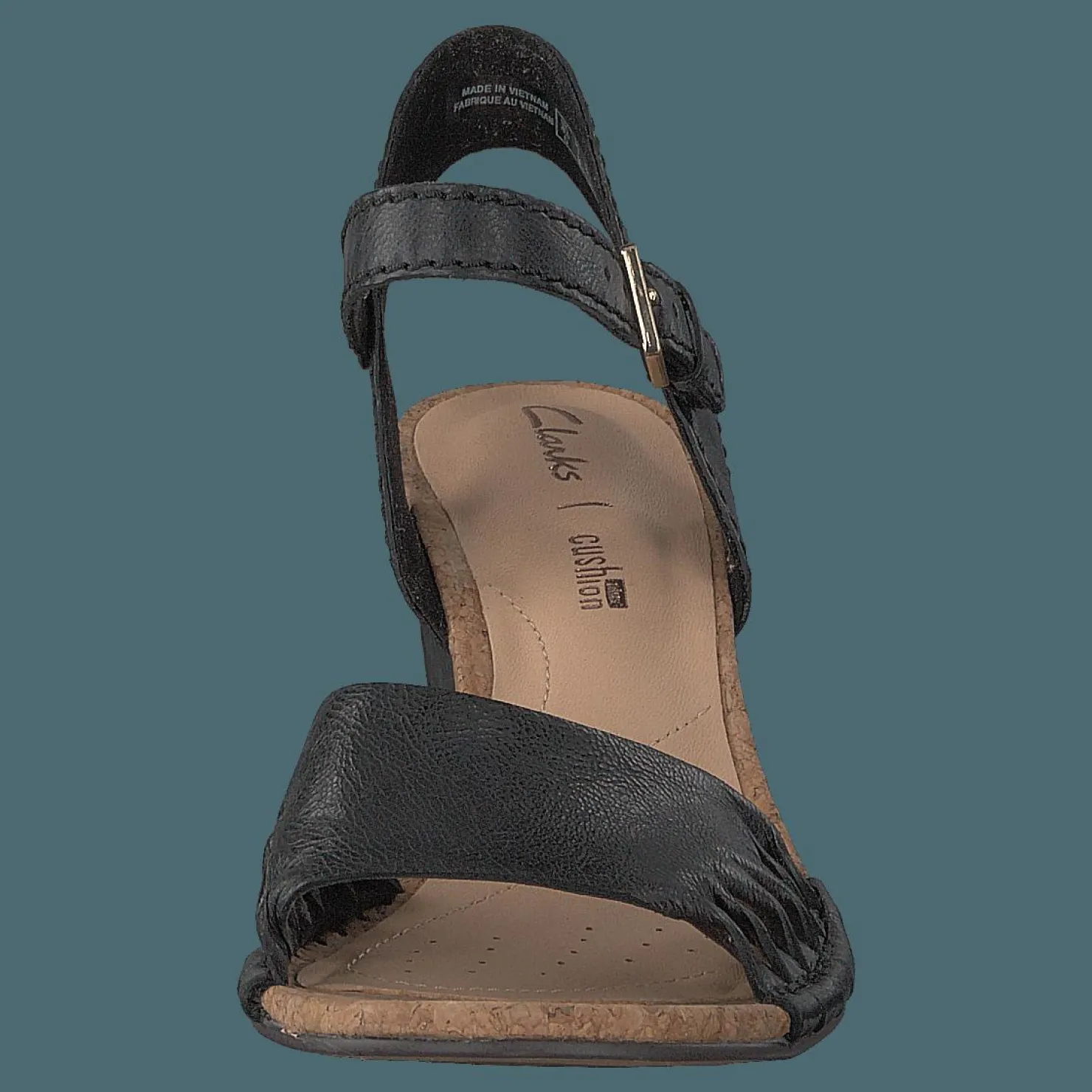 Clarks Spiced Poppy Black Leather Svart Clearance