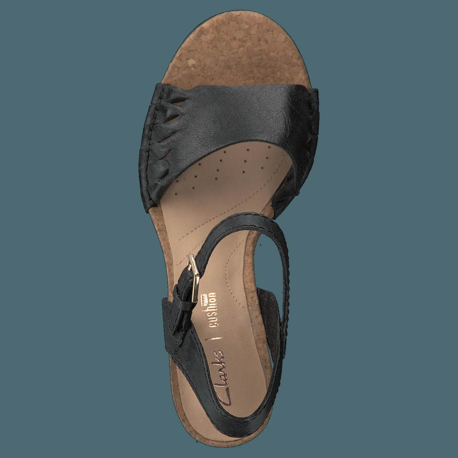 Clarks Spiced Poppy Black Leather Svart Clearance