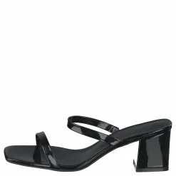 NA-KD Squared Two Strap Sandals Black Svart Outlet